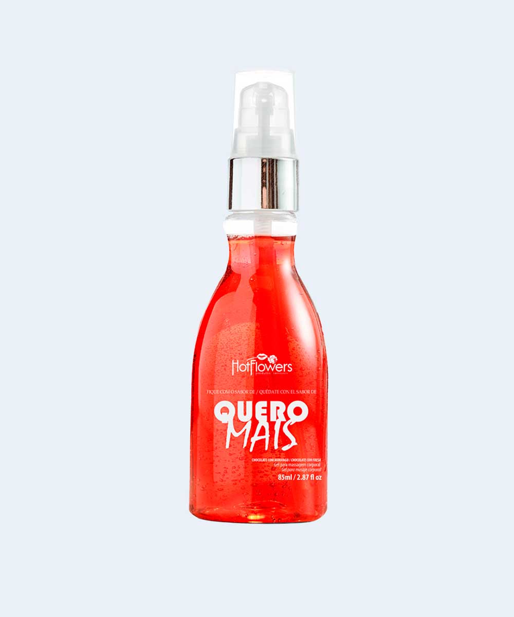 Gel de Chocolate com Morango Quero Mais - HOT FLOWERS